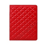 Кожаный стеганый чехол для iPad2\iPad 3 New красный