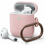 Силиконовый чехол Elago Slim Silicone Hang case для Apple AirPods 1\2 (розовый)
