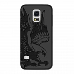 Чехол и защитная пленка для Samsung Galaxy S5 mini Deppa Art Case Black орел