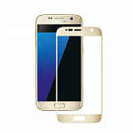 Защитное стекло 3D для Samsung Galaxy S7 Deppa 0.3 мм золотое