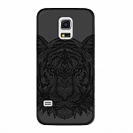 Чехол и защитная пленка для Samsung Galaxy S5 mini Deppa Art Case Black тигр