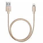 Дата-кабель USB-8-pin для Apple MFI Deppa золотой 1.2м
