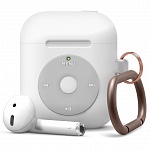 Силиконовый чехол Elago AW6 Music player Silicone Hang case для Apple AirPods 1\2 (белый)