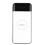 Универсальный внешний аккумулятор с беспроводной зарядкой Momax Power Air Wireless External Battery 10000 mAh (white)