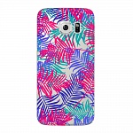 Чехол и защитная пленка для Samsung Galaxy S6 edge Deppa Art Case Jungle пальмы