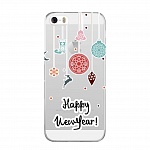 Силиконовый чехол Olle для iPhone 5/5S/SE (Happy New Year)