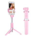 Универсальный монопод для селфи Remax Selfie Transformer розовый