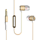 Стереогарнитура Deppa Stereo Alum Pro золотой 3.5мм