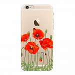 Чехол и защитная пленка для Apple iPhone 6 Deppa Art Case Flowers маки