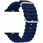 Плетеный нейлоновый ремешок для Apple Watch 42/44/45/49 mm LYAMBDA NEKKAR синий