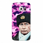Чехол и защитная пленка для Samsung Galaxy S6 edge Deppa Art Case Person Путин шапка