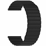 Универсальный кожаный ремешок для часов 22 mm LYAMBDA Pollux Black