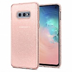Силиконовый чехол Spigen Liquid Crystal Glitter для Samsung Galaxy S10e (розовый) (609CS25835)