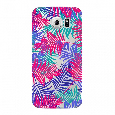 Чехол и защитная пленка для Samsung Galaxy S6 Deppa Art Case Jungle пальмы