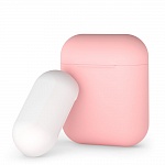 Чехол Deppa для AirPods двухцветный (розовый/белый)