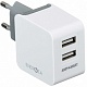 Сетевое зарядное устройство 2 USB EnergEA Ampcharge,3.4A White
