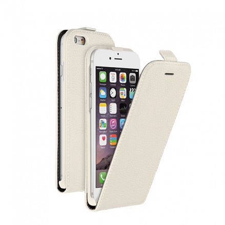 Чехол и защитная пленка для Apple iPhone 6 Deppa Flip Cover магнит белый