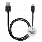 Дата-кабель Deppa USB - micro USB с двухсторонними коннекторами, 1.2 м (черный)