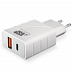 Сетевое зарядное устройство BoraSCO Power Delivery + QC 3.0, 18Вт (белый)