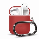 Силиконовый чехол для Apple AirPods Elago Hang Case (красный)