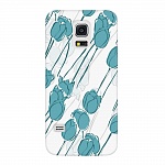 Чехол и защитная пленка для Samsung Galaxy S5 mini Deppa Art Case Pastel тюльпаны