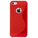 Силиконовый чехол для iPhone 5 красный