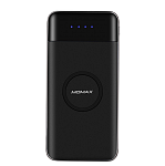 Универсальный внешний аккумулятор с беспроводной зарядкой Momax Power Air Wireless External Battery 10000 mAh (black)