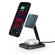 Беспроводное зарядное устройство Deppa 2 в 1 MageSafe Stand: iPhone, Airpods, 20 Вт (черный)