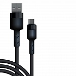 Дата-кабель BoraSCO Silicone USB – Type-C, 3А, 1м (черный)