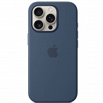 Чехол для iPhone 16 Pro Silicone Case MagSafe (темно-синий)