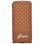 Чехол для iPhone 5/5S Guess Gianina Flip коричневый