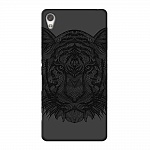 Чехол и защитная пленка для Sony Xperia Z3+ Deppa Art Case Black тигр