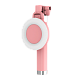 Монопод для селфи Rock Selfie Stick Wire & Light (розовый)