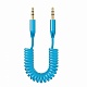 AUX аудиокабель 3.5mm-3.5mm витой Deppa голубой 2м