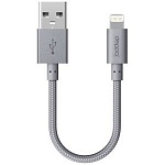 Дата-кабель Deppa USB - 8-pin для Apple, MFI, алюминий/нейлон, 0.15 м, (графит)