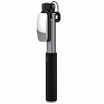 Универсальный монопод для селфи Rock Selfie Stick with Lightning Wire Control & Mirror серый