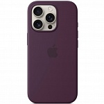 Чехол для iPhone 16 Pro Silicone Case MagSafe (сливовый)