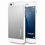 Чехол для iPhone 6 Spigen Aluminum Fit серебристый