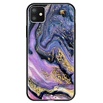 Чехол Deppa Glass Case для Apple iPhone 11 (фиолетовый агат)