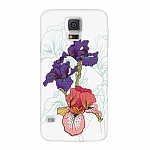 Чехол и защитная пленка для Samsung Galaxy S5 Deppa Art Case Pastel ирисы Чехол и защитная пленка для Samsung Galaxy S5 Deppa Art Case Pastel ирисы