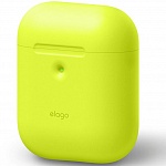 Силиконовый чехол для Apple AirPods Elago A2 Wireless Silicone Case (неоновый желтый)