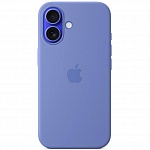 Чехол iPhone 16 Silicone Case Magsafe (синий)