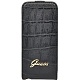 Чехол для iPhone 5/5S Guess Croco Flip черный