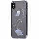 Чехол DEVIA Crystal Lotus Case для Apple iPhone X\XS (серебристый)