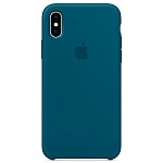 Силиконовый чехол для iPhone X Silicone Case (космический синий)