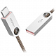 Кабель передачи данных Rock Type-C to USB Cobblestone round cable 1м light coffee