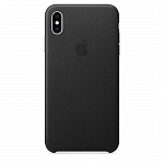Чехол Apple Leather Case для iPhone XS Max MRWT2ZM/A (черный)