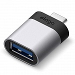 Переходник Elago USB-A to USB-C (серебристый) (EADP-ALUSBC-SL)