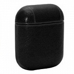 Кожаный чехол для Apple AirPods Devia leather case (черный)