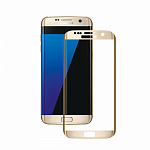Защитное стекло 3D для Samsung Galaxy S7 edge Deppa 0.3 мм золотое